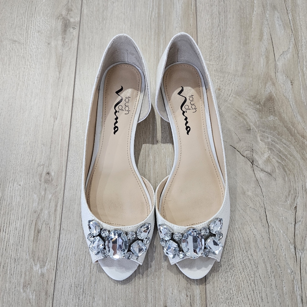 Touch Of Nina, 6.5, White Sparkle
